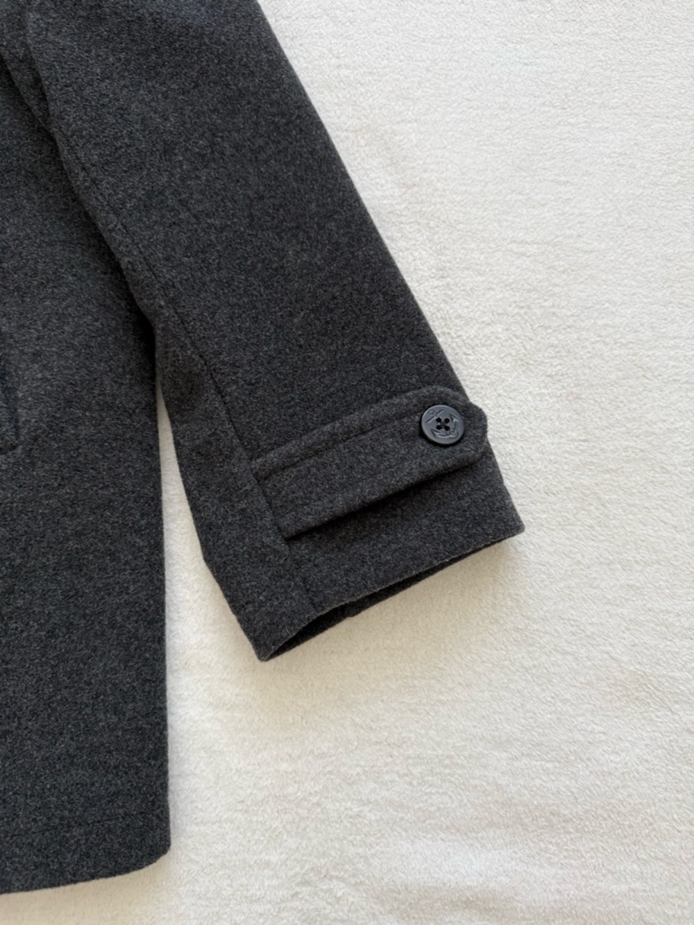 Lands' End Gray Double Breasted Wool Peacoat Size M - Picture 6 of 11